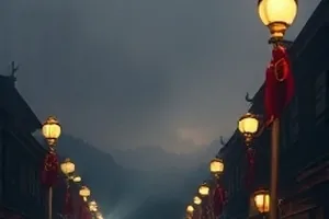 《琉光巷》老街路灯照亮青砖墙面的封面